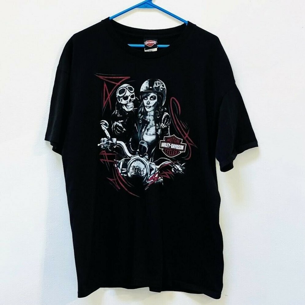 Harley-Davidson Oklahoma City, OK Shirt XL Día De Los Muertos Inspired Graphic